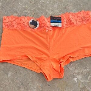 NOBO Bright Orange Lace Boyshort Panties